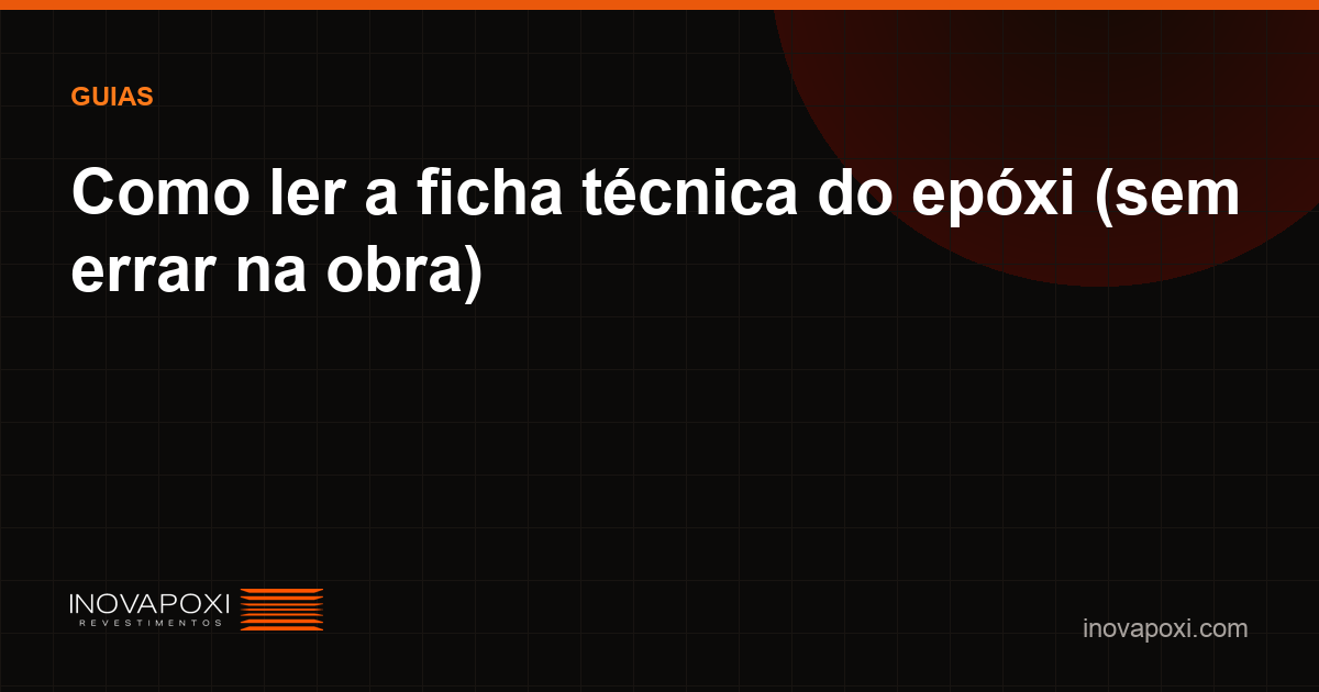 Ficha técnica de material epóxi