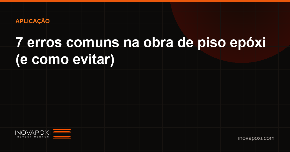 Obra de piso epóxi com atenção aos detalhes