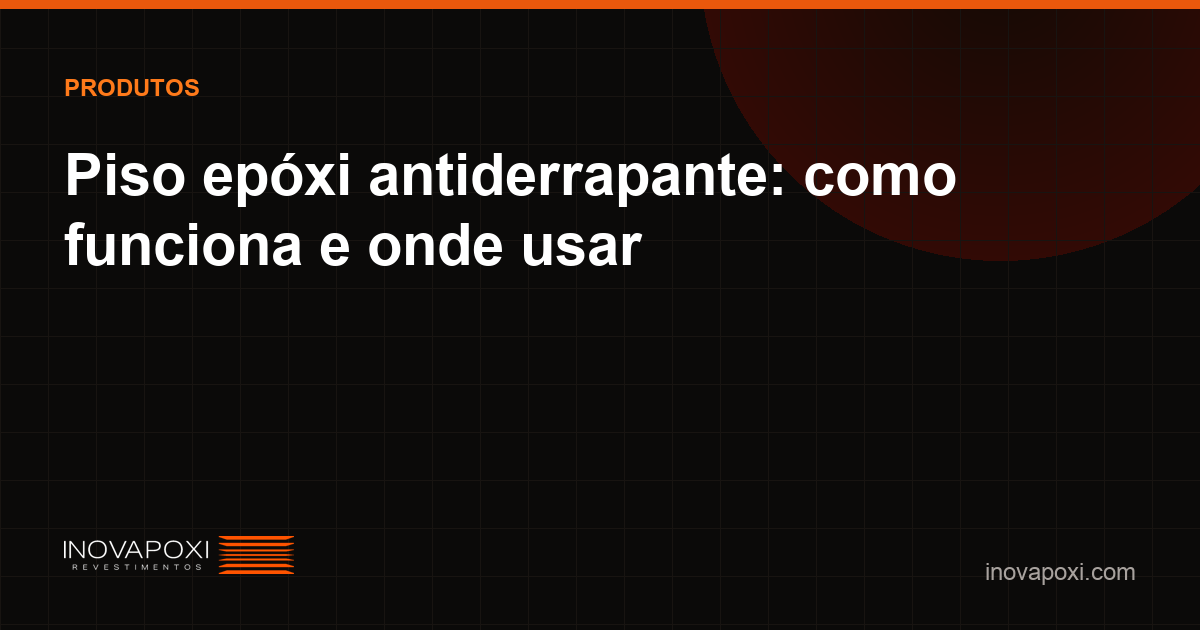 Piso epóxi com acabamento antiderrapante