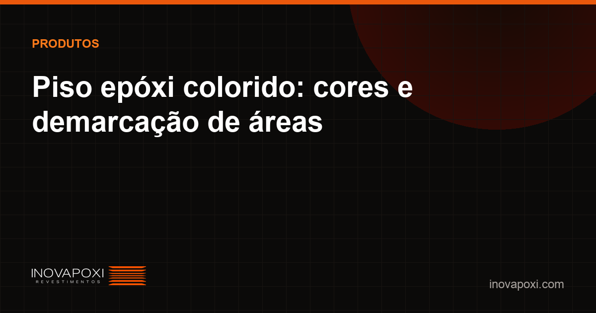 Piso epóxi colorido com demarcação de áreas