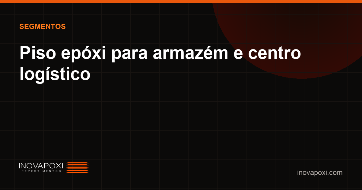 Armazém logístico com piso epóxi