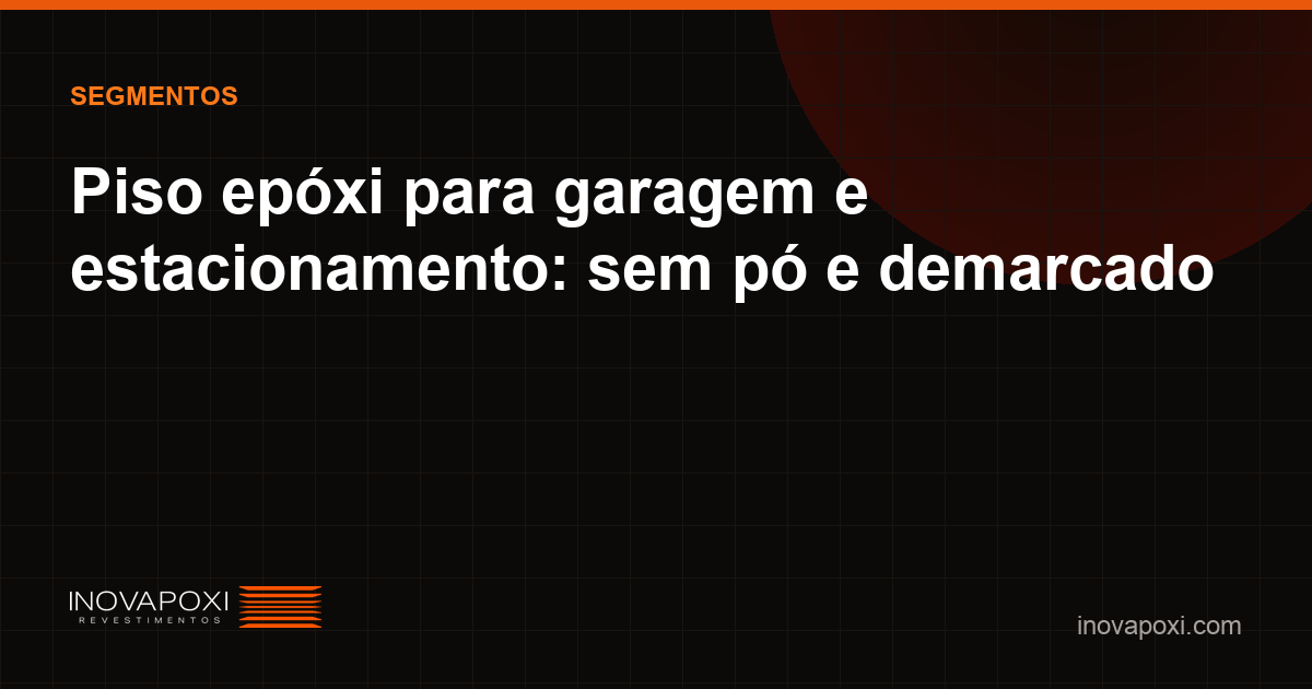 Garagem com piso epóxi e demarcação de vagas