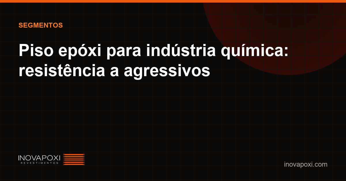 Piso de alta resistência em indústria química