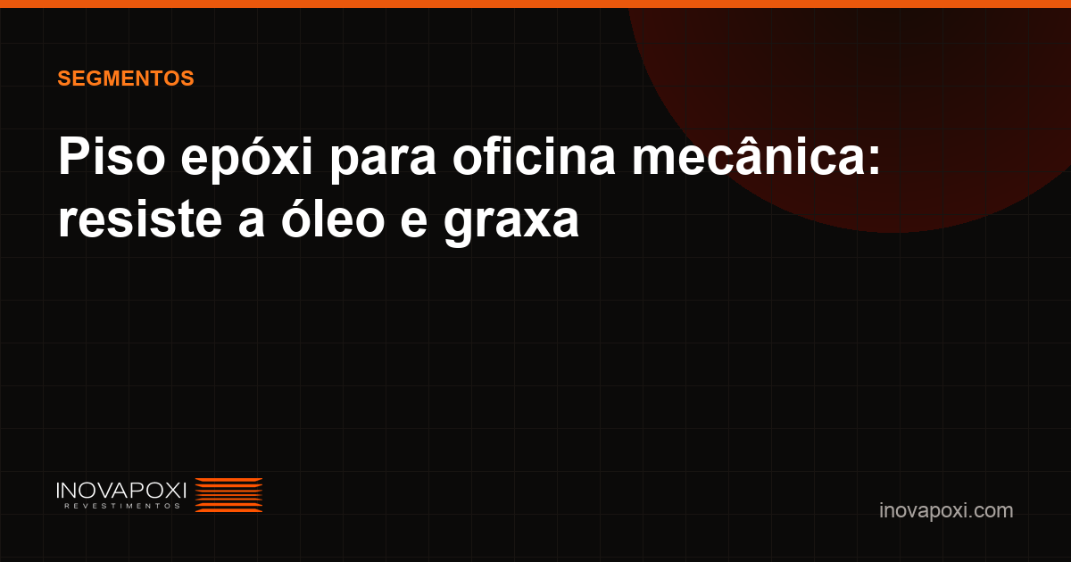 Oficina mecânica com piso epóxi