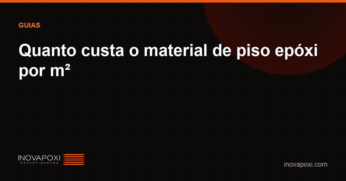 Cálculo de custo do piso epóxi por metro quadrado