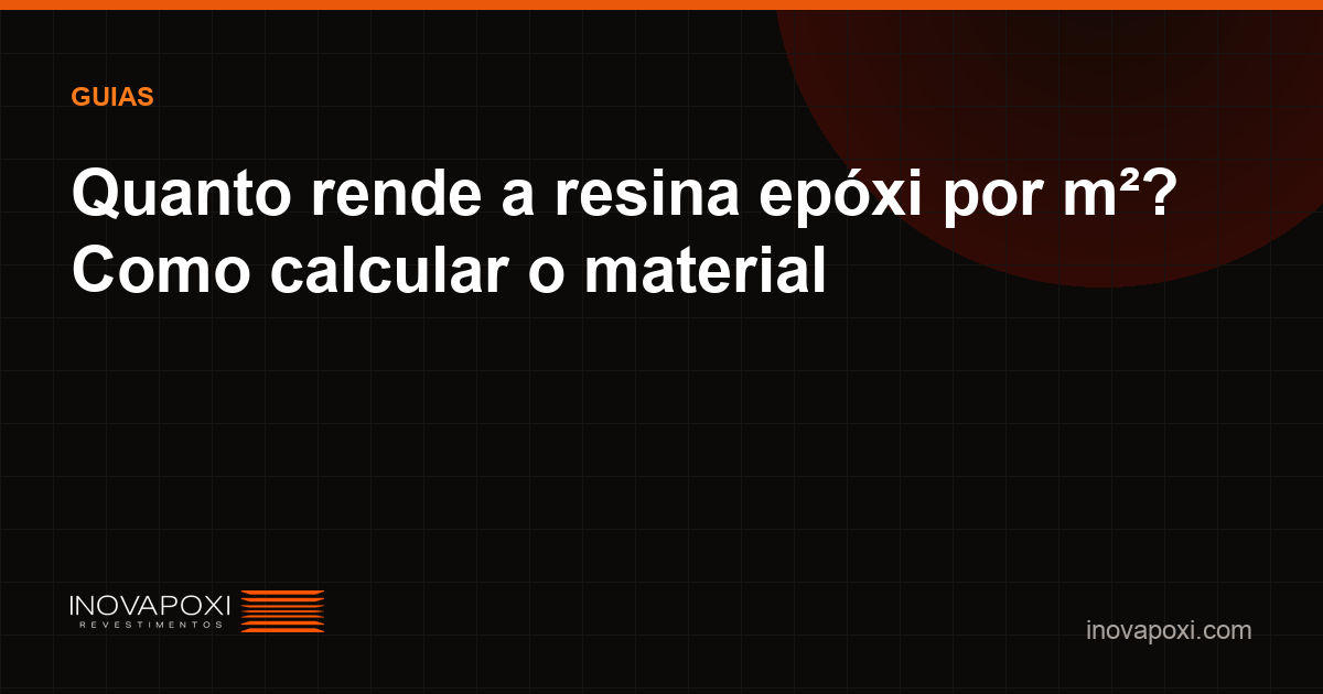 Cálculo de rendimento de resina epóxi
