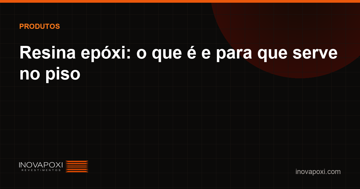 Resina epóxi para piso industrial