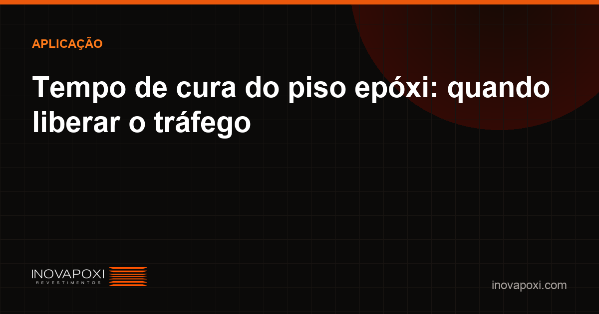 Piso epóxi em cura antes da liberação
