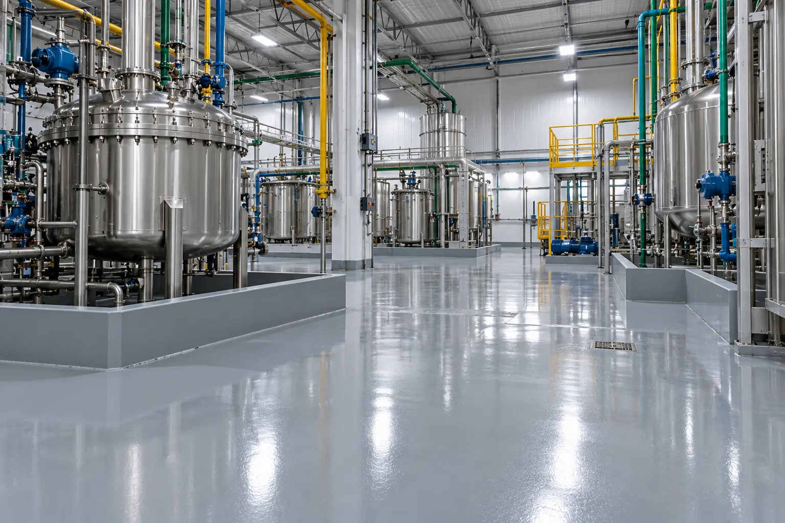 Piso de indústria química